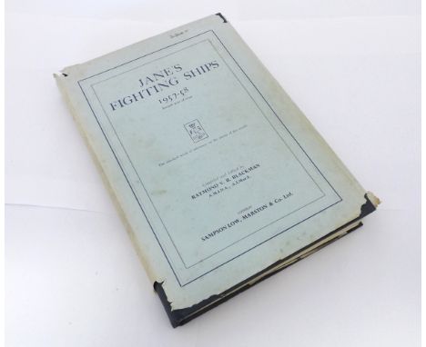 R V B BLACKMAN (ED): JANE'S FIGHTING SHIPS 1957-58 DIAMOND JUBILEE EDITION, London 1957, folio, original cloth gilt, dust wra