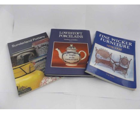 JOHN C BAKER: SUNDERLAND POTTERY, 1984, 5th edition, original pictorial laminated wraps, plus TIM SCOTT: FINE WICKER FURNITUR