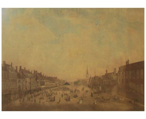AFTER J BUTCHER, engraved by R Pollard, pair of black and white aquatints, "A North West view of the jetty at Yarmouth" and "