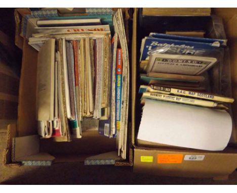 Two Boxes: vintage folding maps and travel guides