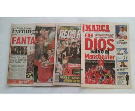 FOOTBALL, Manchester United European Cup Final 1999 selection, inc. Manchester &amp; Spanish newspapers, media sheets, press 