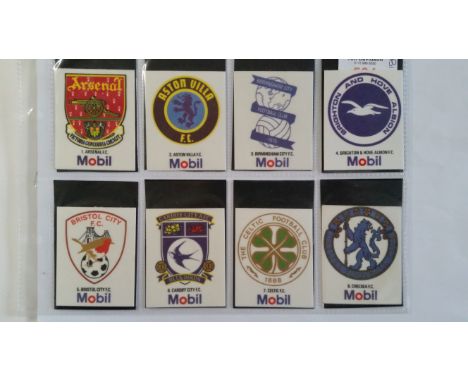 TRADE, silks, Mobil Oil, Football Club Badges, numbered, M size, inc. one envelope, trimmed, o/w EX, 30+1