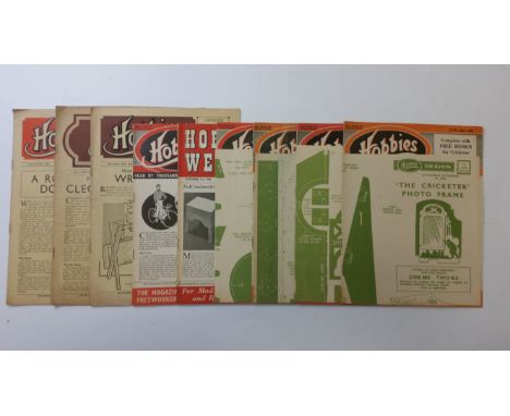 MAGAZINES. Hobbies Weekly, mixed selection, mainly 1950s, few earlier, some still with original design sheets, inc. The Crick