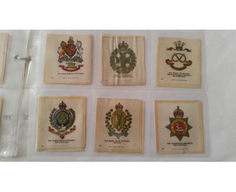 PHILLIPS, BDV issue, silks, Crests &amp; Badges Of The British Army, Set E, numbered, complete, L size, some fraying, stainin