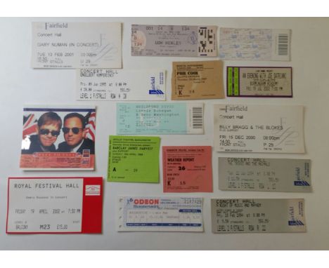 POP MUSIC, ticket selection, 1980s onwards, inc. Face To Face, Lonnie Donegan, Billy Bragg, Engelbert Humperdinck, Phil Cool,