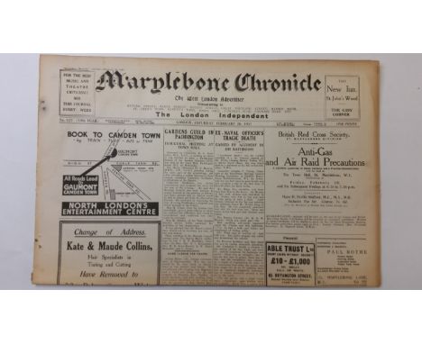NEWSPAPERS, mixed selection, 1892 to 1940s, many wartime issues (1944) , inc. Marylebone Chronicle, Kilburn Times &amp; The D