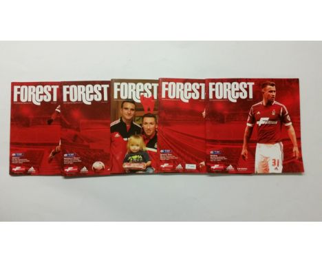 FOOTBALL, Nottingham Forest programmes, 2013-2015, home &amp; away, inc. v Derby County, Doncaster Rovers, Middlesbrough, Bar