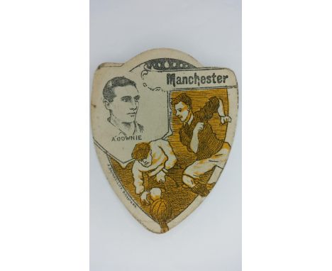 BAINES, Football Shield, Manchester, A Downie, crease to bottom of shield &amp; corner, FR