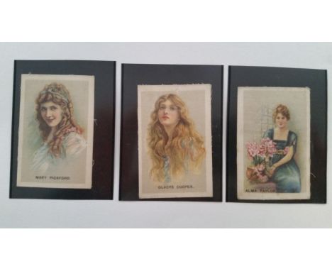 TRADE, silks, The Girls Friend, Actresses, unnumbered, M size, minor fraying &amp; staining, G to VG, 6