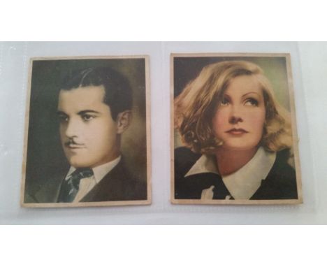 TRADE, silks, Film Pictorial, Film Stars, unnumbered, P size, inc. Greta Garbo &amp; Raymon Novarro, slight staining to backi