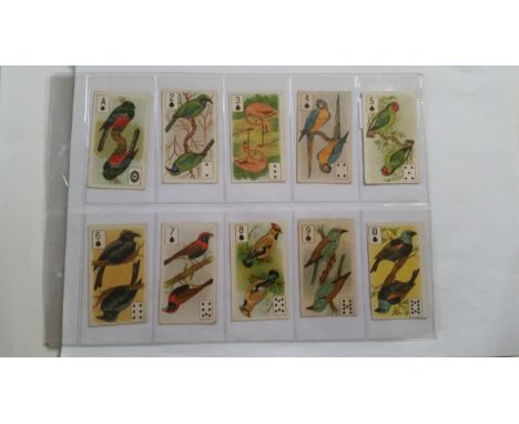 WILLS, Birds Of Brilliant Plumage, complete, Four Aces, playing card inset to front, FR to mainly G, 52