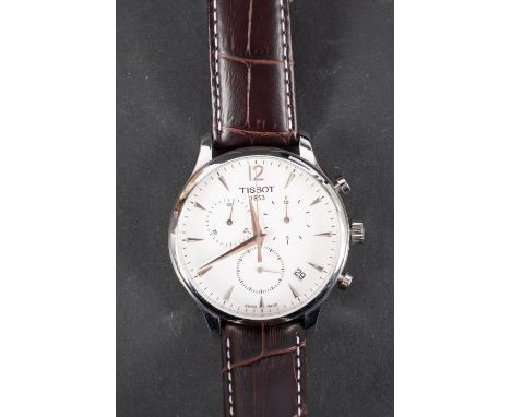 Tissot 1853 a gentleman's stainless-steel chronograph wristwatch the dial with usual chronograph dials and signed Tissot 1853