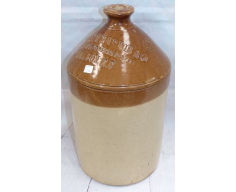 A Royal Doulton Lambeth stoneware jar, Hopcroft Harris & Co, 7 & 8 Gt Winchester Street, London E.C, 16"