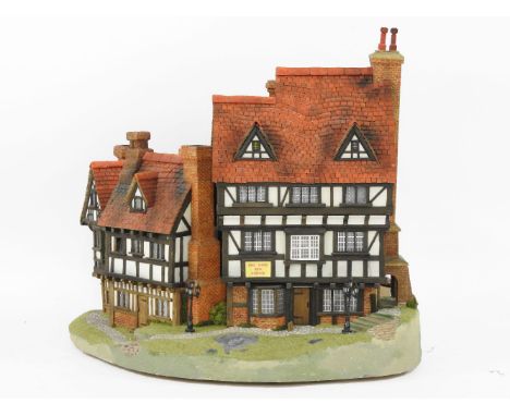 A Lillieput design 'Rose and Crown' electric model of a pub, with cast figures and cart