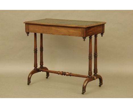 A mahogany library table, stamped W & C Wilkinson of Ludgate Hill, 84cm wide