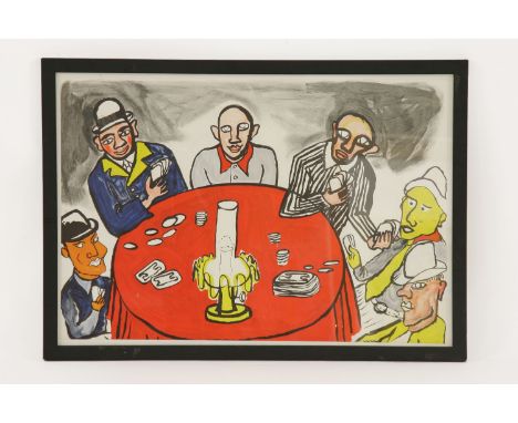After Alexander Calder THE CARD PLAYERS lithograph,38 x 55cm