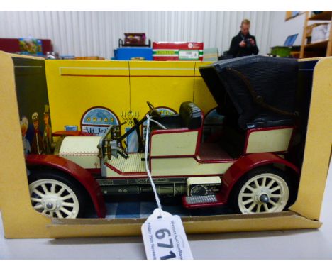 Boxed Schuco Old Timer 1229 Mercedes Simplex anno 1902 tin plate car with key and paperwork