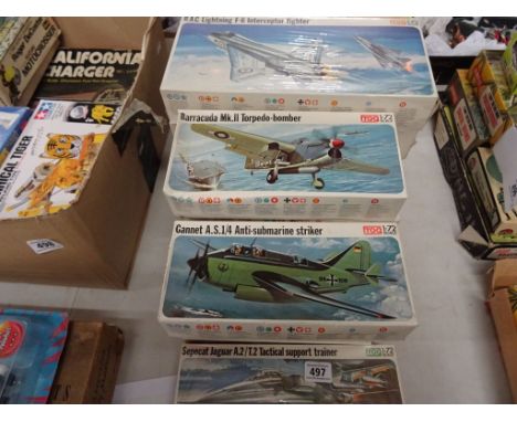 Twenty boxed Frog 1/72 scale model kits to include; F203 Canberra MK8/12 Low Level Bomber x 5, F161 Barracuda MKII Torpedo Bo