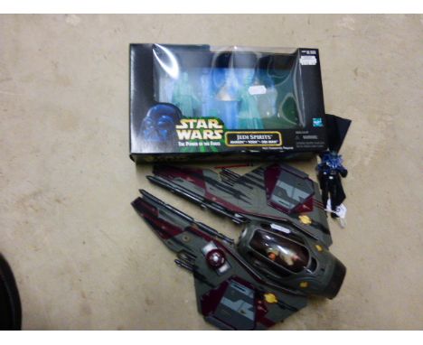 Boxed Hasbro Star Wars The Power of the Force Jedi Spirits figure set with Anakin, Yoda & Obi-Wan plus Hasbro Darth Vader Emp