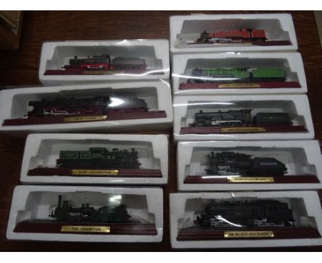 Seventeen boxed diecast collectable model Locomotives to include; LNER V2 Green Arrow, GWR Castle 4-6-0 Class, LBSC Remembran