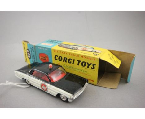 Boxed Corgi 237 Oldsmobile 'Sheriff' Car, gd overall with some marks to white paint, siren light intact, gd box