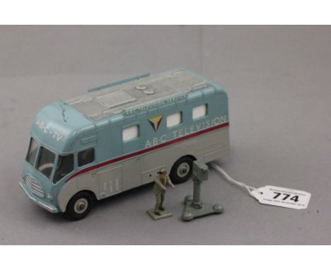 Dinky Supertoys ABC Television Service model van with camera and camera man, in very god condition with scratch to roof and f