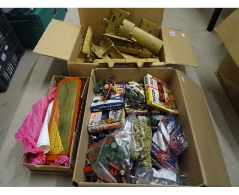 Good collection of plastic military figures, including; Britains, Airfix, Lone Star, including some boxed and various scales 