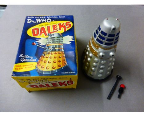 Boxed Marx BBC Dr Who Battery Operated The Mysterious Dalek in gd overall condition