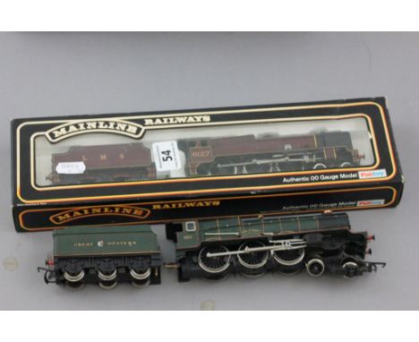 Boxed Mainline Railways OO gauge 37092 Parallel Boiler Scot LMSR Crimson Old Contemptibles plus a Hornby OO gauge King Edward