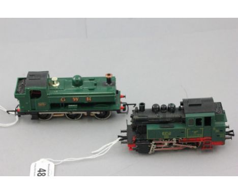 Two HO/OO scale engines to include Fleischmann CARL engine and Hornby GWR Tank Engine