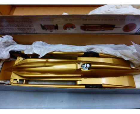 Boxed Schylling Collectors Series Golden Arrow 1929 Land Speed Record Car tin plate model in excellent condition 