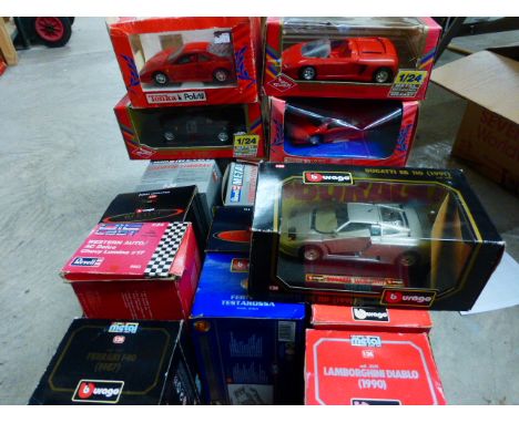 19 1:24 scale diecast vehicles all boxed to include; Guiloy, Tonka, Burago and Revell