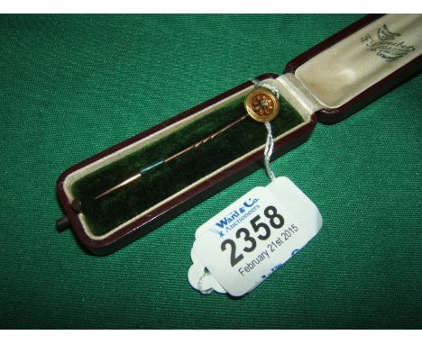 A Gold and Diamond Stick Pin in original box