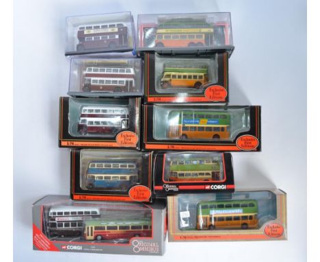 10 boxed/cased 1/76 die-cast Scottish themed bus models, Corgi, Exclusive First Editions etc including limited Edition (3458/