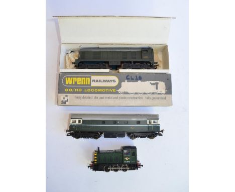 A boxed Wrenn Class 20 weathered Diesel locomotive, 8051 in good working condition, a Lima BR green Class 27 in fair/good wor