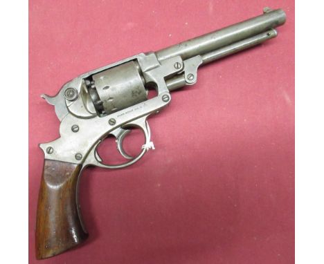Starr Arms Co 1858 army revolver, 6 shot .44 cal percussion with round 6" barrel frame stamped Starr Arms Co New York Starr's