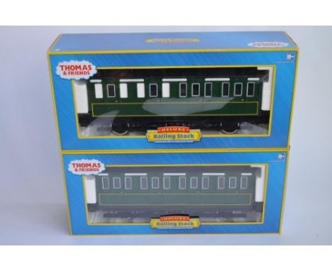 2 boxed Bachmann G gauge Thomas The Tank Engine carriages: Item No 97003 Emily's Coach and item No 97004 Emily's Brake Coach.