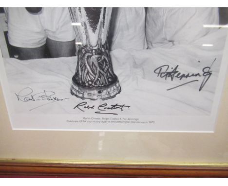 1972 UEFA Cup Winners Signed Limited Edition Print- Martin Chivers, Ralph Coats and Pat Jennings 