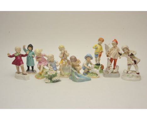 A collection of 10 Royal Worcester figures, Months of the Year 