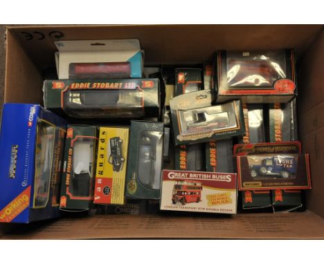 A collection of boxed model vehicles, mainly Corgi, including Eddie Stobart Lorries, Trailers and Vans. 