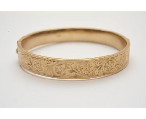 A 9ct gold bangle 