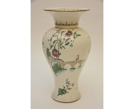 A Royal Worcester vase decorated in the Chinese style