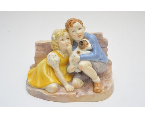 A Royal Worcester figure: 'Take Cover' modelled by E.A Soper. 