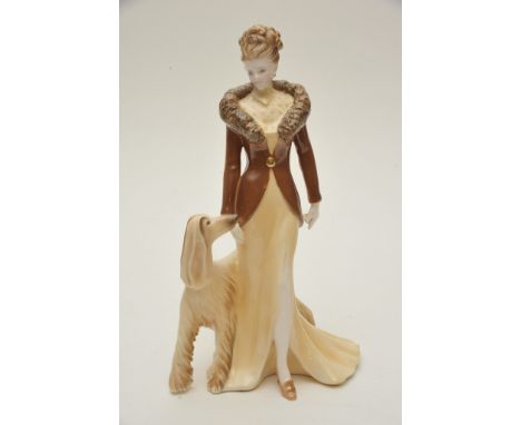 A Royal Worcester figure with an Afghan dog, Francesca