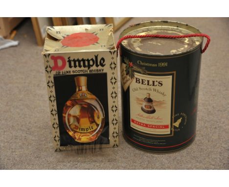 A Bells decanter 1991 full, and boxed Dimple 