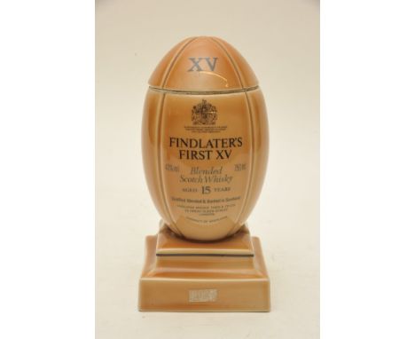 A bottle of Findlaters First XV scotch whisky 