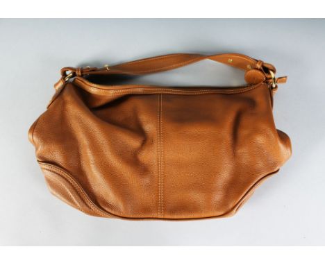 A BROWN LEATHER L. K. BENNETT BAG.