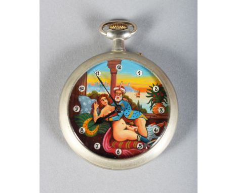 A DOXA EROTIC POCKET WATCH.