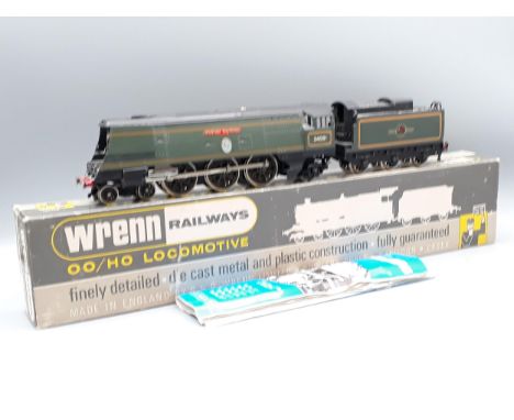 A boxed Wrenn W2265 'Winston Churchill' Battle of Britain Class Locomotive, Nr M, driving wheels and front bogie wheels have 