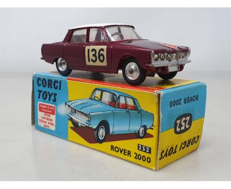 A boxed Corgi Toys No.322 Rover 2000 1965 Monte-Carlo Rally Car in over sticker box, box Nr perfect